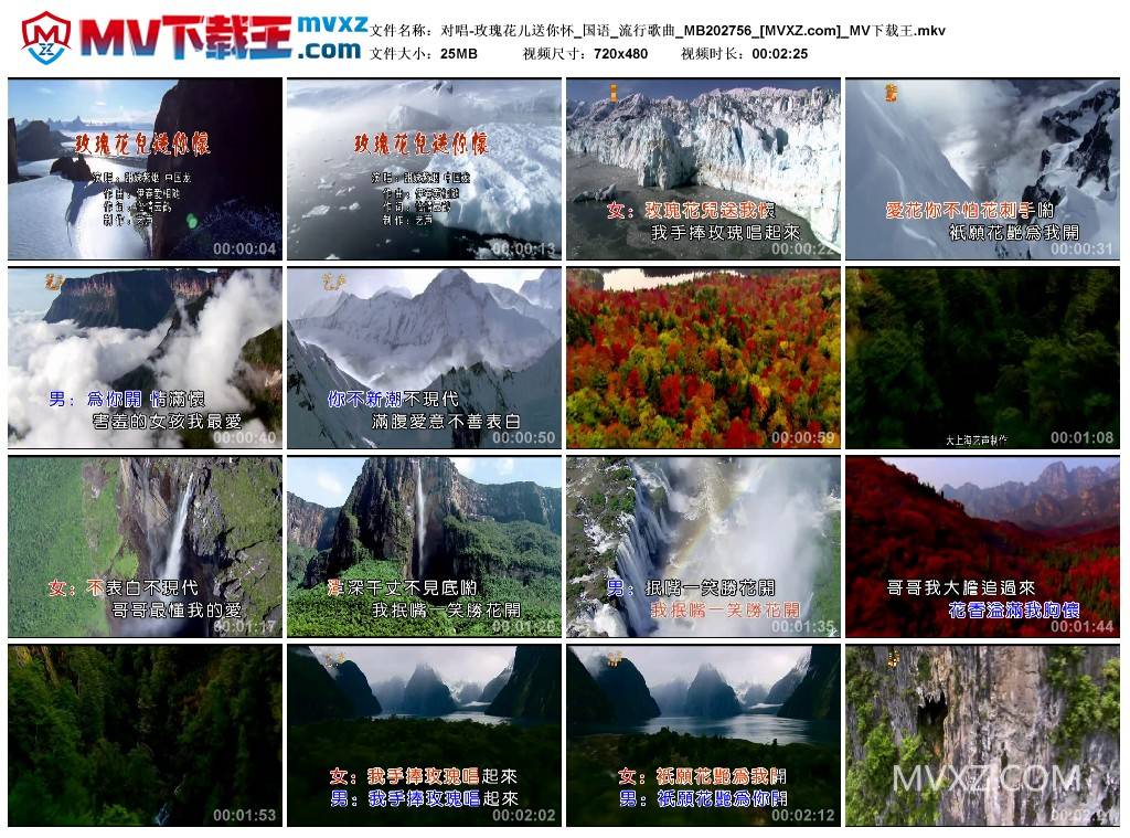 对唱-玫瑰花儿送你怀_国语_流行歌曲_MB202756